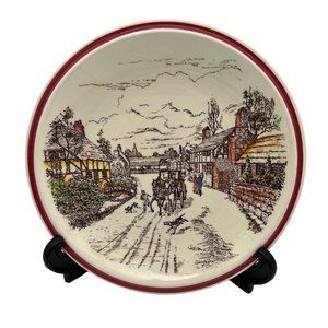 Vernon Kilns Bits of Old England Collectible Plate Number 3 Village Scene 8.25"